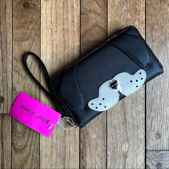 Betsey Johnson Handbags - NWT Betsy Johnson Black Dog Wristlet Wallet   *F14